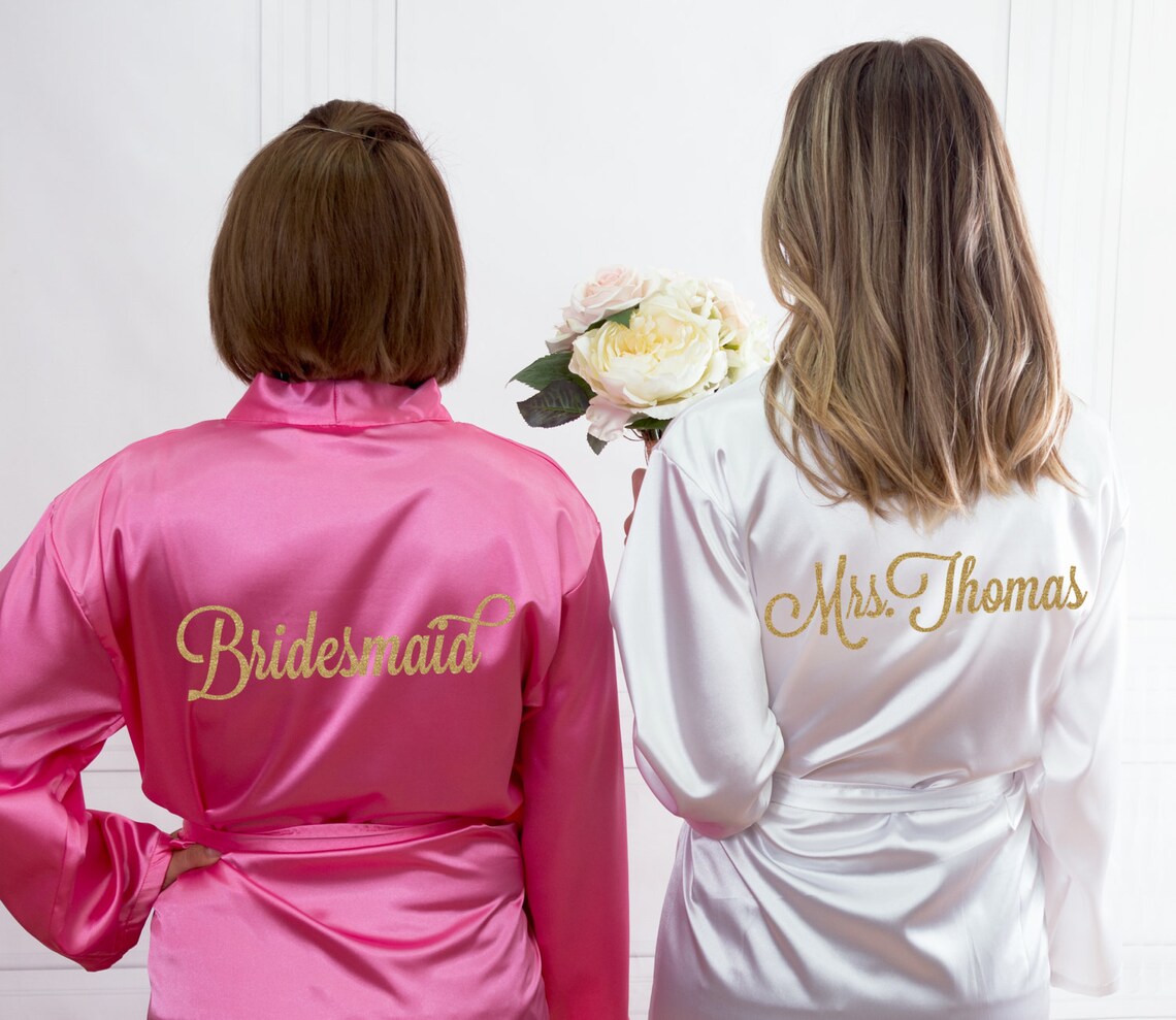 Wedding Robe for Bride and Bridesmaids Bridal Party Robes for Etsy