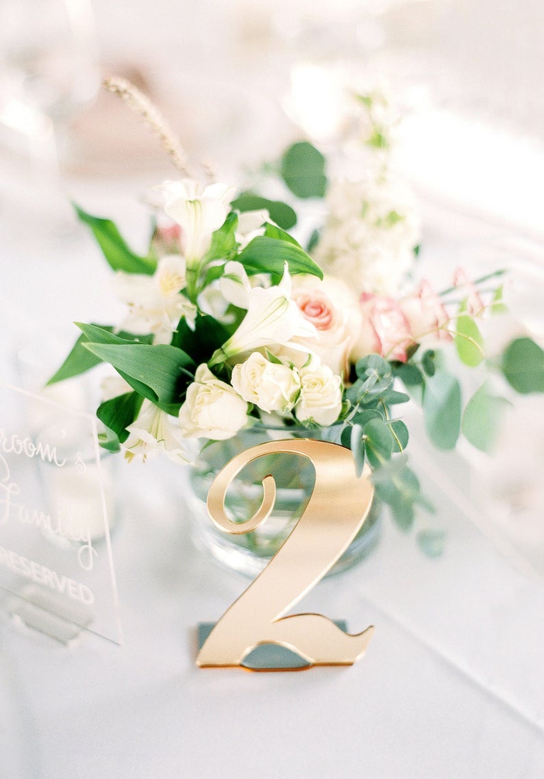 Acrylic Table Numbers for Weddings Standing Table Numbers Etsy
