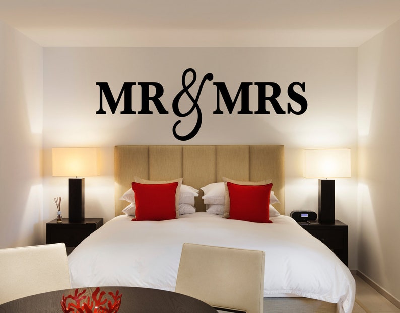 mr & mrs wall sign for bedroom decor mr and mrs sign for | etsy