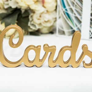 Wedding Cards Sign for Card Table, Freestanding Cards Sign Wooden Wedding Sign for Reception Decor Painted Card Box Sign Item TCA100 image 3