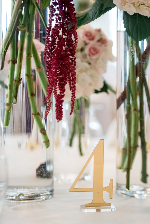 Table Numbers For Wedding Party Or Event Gold Mirror Silver Centerpieces Signs Item Acr100