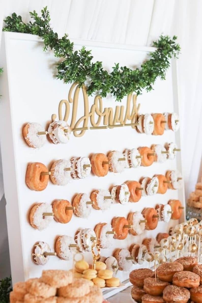 Donut Wall Sign for Wedding or Party Decor Dessert Table, Donut Sign for Donut Bar Hanging Sign Display Cutout Donuts Item DOP200 image 1