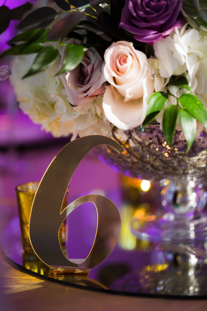 Wedding Acrylic Table Numbers Weddings, Standing Table Numbers Gold, Silver, Clear Acrylic Table Numbers, Chic Wedding Decor Centerpieces image 6