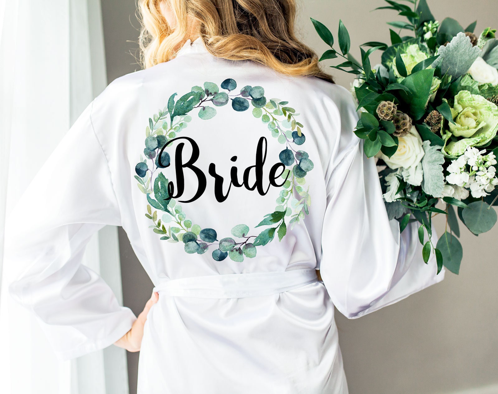Wedding Robes for Bride & Bridesmaids Floral Personalized Etsy