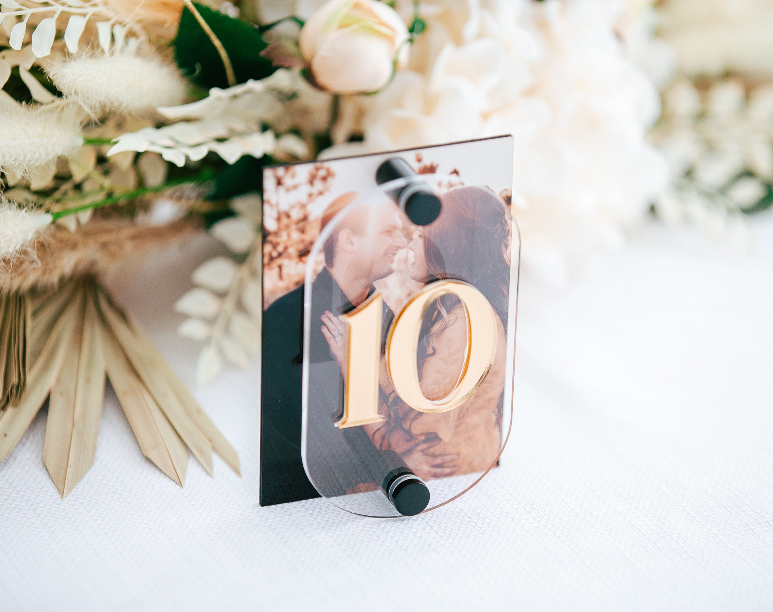 Wedding Table Numbers Custom Photo Wedding Modern Party Event Decor ...