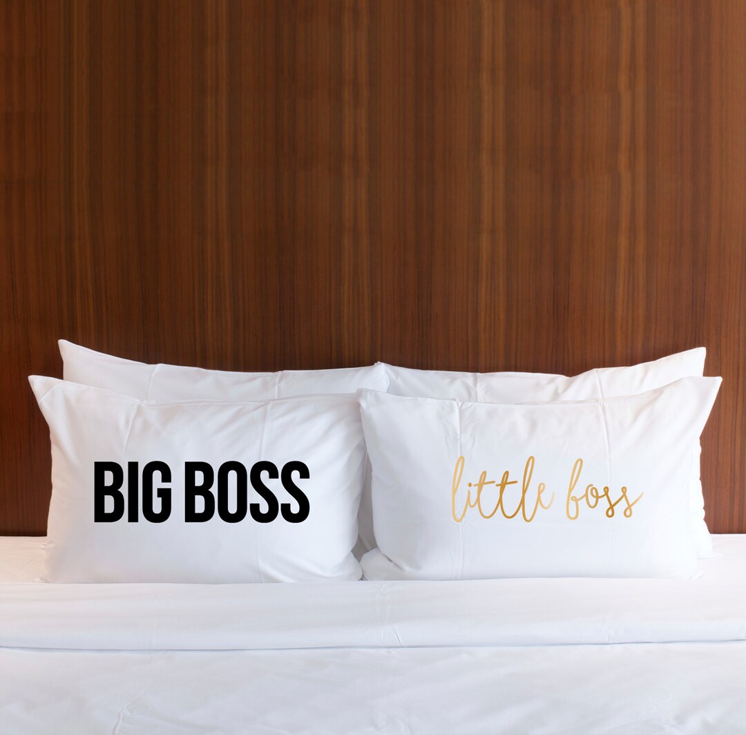 Pillowcases Gift for Couple Big Boss Little Boss Pillow Case Etsy