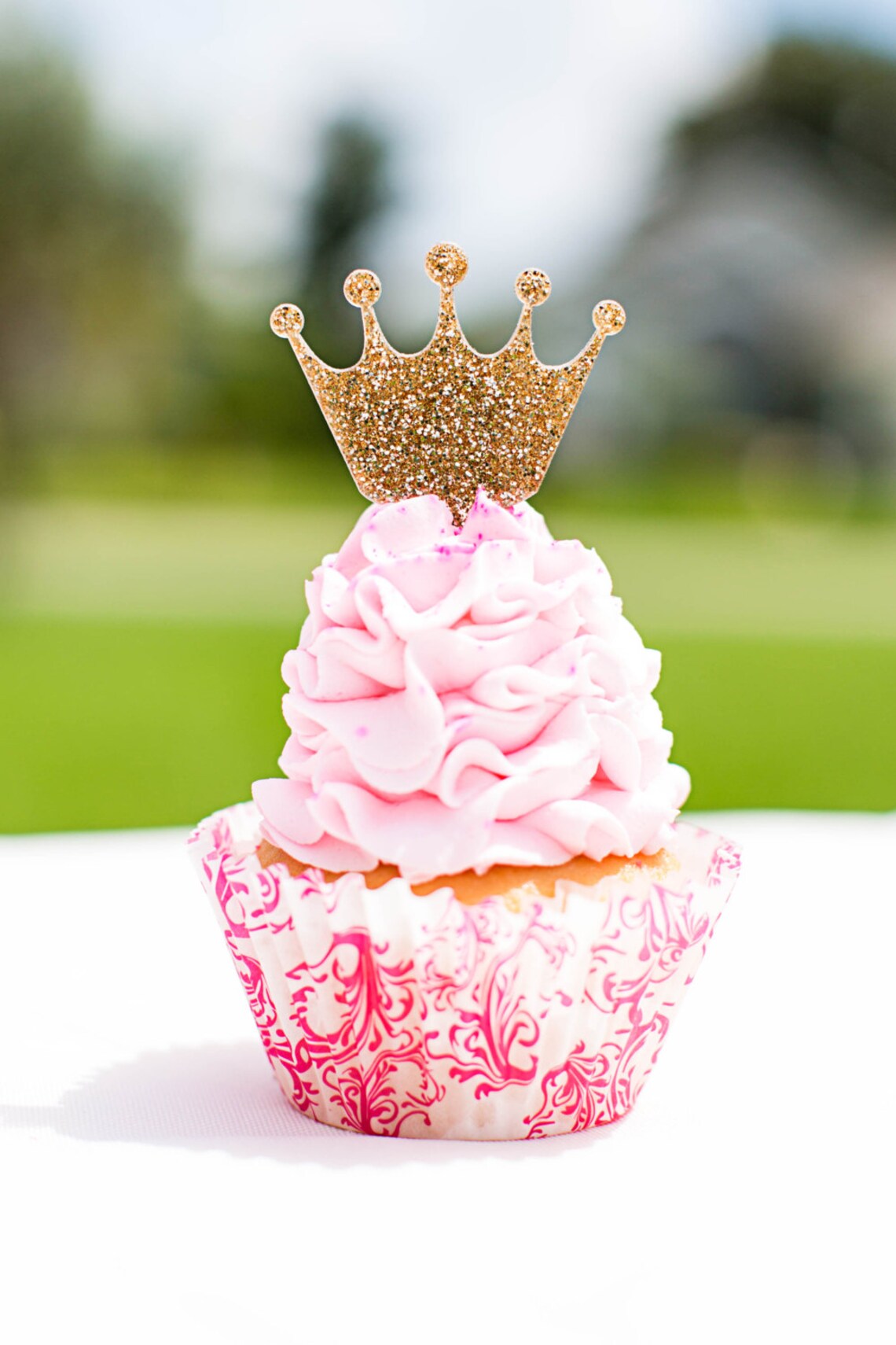 Cupcake Toppers Princess Crown Birthday Party, Set of 12, Gold Glitter ...