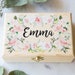 Bridesmaids Gift Box Jewelry Box Personalized Name, Flower Girl Gift Wooden Box Wedding Bridal Party Gift Name Box Wedding (Item - JBF340) 