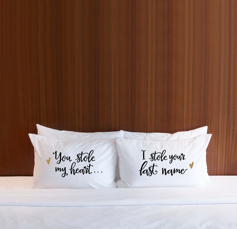 Engagement Gift Pillowcases Wedding Gift for Newlyweds Pillow Etsy