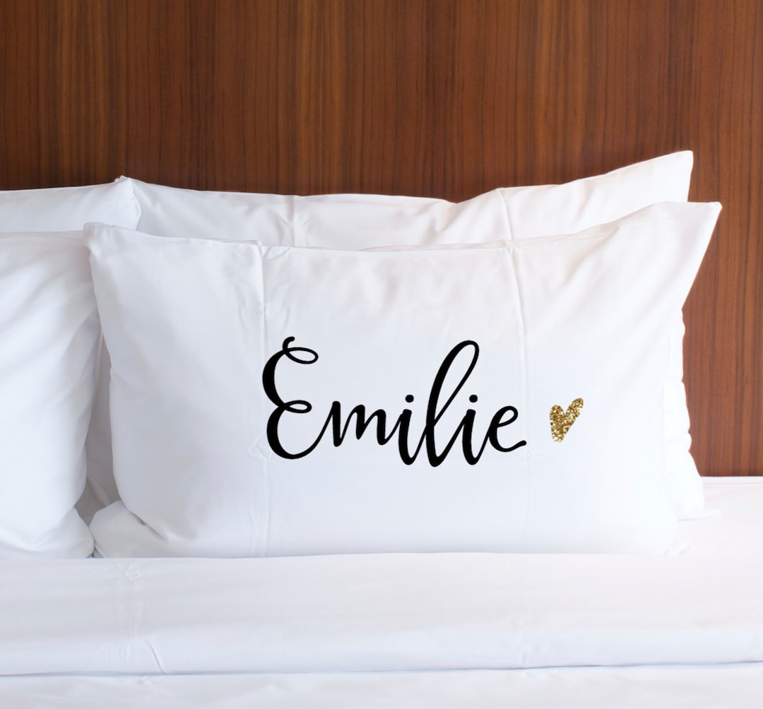 Buy Pillowcase Personalized Name Pillow Gift Black Design Gold Glitter,  Pillow Case Gift for Girls Wedding Shower Birthday Etc. item PCP410 Online  in India 
