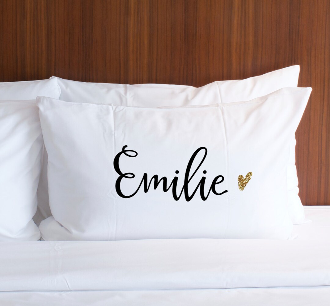 Buy Pillowcase Personalized Name Pillow Gift Black Design Gold Glitter,  Pillow Case Gift for Girls Wedding Shower Birthday Etc. item PCP410 Online  in India 