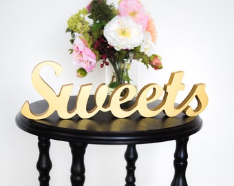 Sweets Table Sign for Wedding, Dessert Table or Cake Table Decor, Wedding or Party Decor Sign (Item - TSW100)