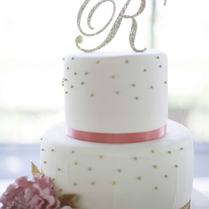 Cake Topper Letter Wedding Cake Topper Monogram Cake Topper Letter ...