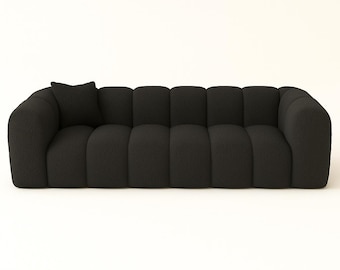 Contemporary Oversized Sofa | Tufted Cloud Style Couch | Upholstered Deep Seat Sofa | Floor-Standing, No Assembly