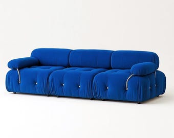 Modern Cloud Sofa – 3-Seater Modular Lounge |  Tufted Couch, Minimalist Living Room Statement Piece