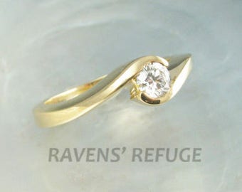 conflict-free diamond engagement ring in 14k yellow gold