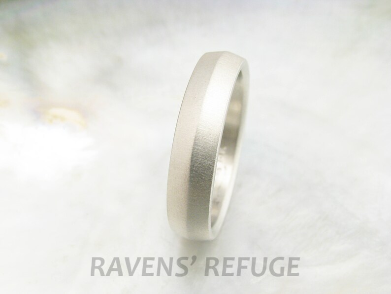 Rose Gold Ring Eco Friendly Knife Edge Wedding Band for Men Etsy