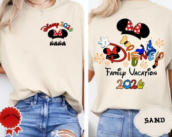 Disney 2026 Family Vacation Shirts, Mickey Castle 2026 Shirt, Disneyland Family Trip Tee,