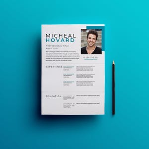 Modern Canva Resume Template | Professional CV Design | ATS-Friendly Editable Resume with Photo | Instant Download