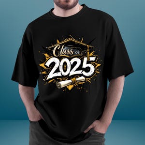 Class of 2025 Unisex T-Shirt, Graduation Gift, Senior Class Tees, High School, College, University, Gift for Him Her, Custom Year Shirt