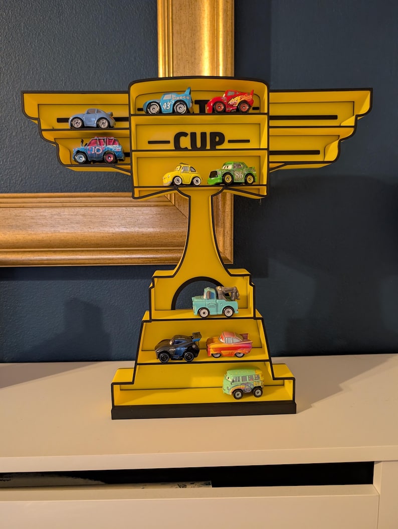 Estante de exhibición estilo trofeo para autos Mattel Mini Racers o autos de fundición del mismo tamaño imagen 3