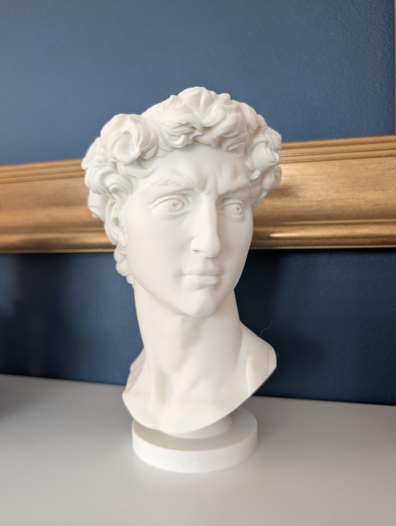 David Head Planter - Bone Beige Greek Bust - Dark Academia Decor image 15