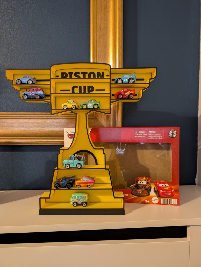 Estante de exhibición estilo trofeo para autos Mattel Mini Racers o autos de fundición del mismo tamaño imagen 6