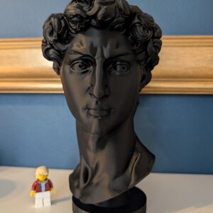 David Head Planter - Bone Beige Greek Bust - Dark Academia Decor image 9