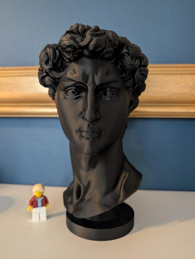 David Head Planter - Bone Beige Greek Bust - Dark Academia Decor image 9