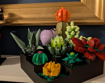 Tiered Diamond Display Stand for LEGO 10309 Succulents (1-2-3-2-1 Diamond Layout)