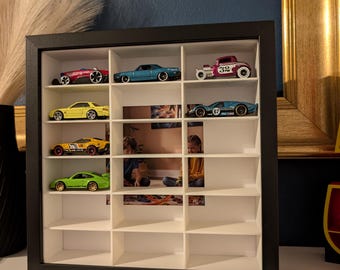 Hot Wheels IKEA Picture Frame Insert 18 Car Display Stand Collectible Sannahed -Included FRAME