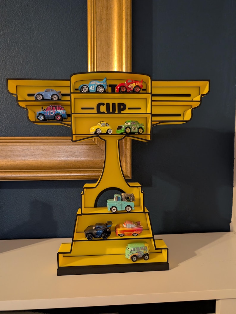 Estante de exhibición estilo trofeo para autos Mattel Mini Racers o autos de fundición del mismo tamaño imagen 4