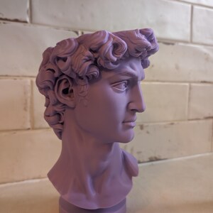 David Head Planter - Bone Beige Greek Bust - Dark Academia Decor image 14