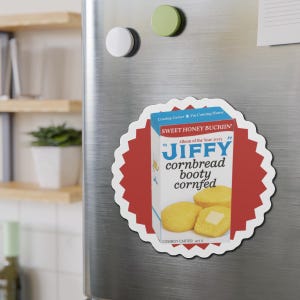Imán troquelado, Beyoncé Cowboy Carter, divertido Jiffy Cornbred Booty Cornfed Kitchen, decoración para refrigerador, decoración para nevera, nota magnética
