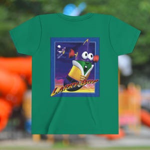 Larry Boy Veggie Tales Youth Short Sleeve Tee, Kids Soft Tshirt, Children's Graphic Shirt, Cartoon Character Top, Boys Girls Clothing