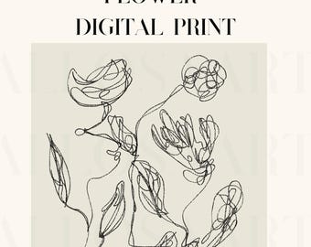 Bloemenkunst-digitale print