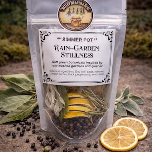 Rain-Garden Stillness | Herbal Simmer Pot Kit | Clean Botanical Home Fragrance | Natural Stovetop Potpourri