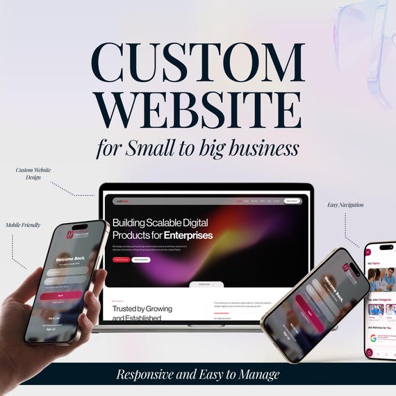 Custom Website UI UX Design in Figma | SaaS, Ecommerce & Landing Page Designer