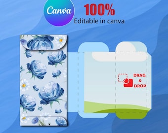 Money Holder Envelope Template | SVG Printable Cash Gift Case | Canva | Word | 8.5x11