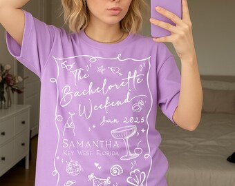Beach Bachelorette Comfort Colors Tee: Tropic Like It’s Hot Bride Squad Shirt