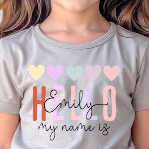 T-shirt personnalisé pour la rentrée des classes avec prénom pour enfant, t-shirt premier jour d'école pour tout-petits, chemise maternelle avec nom, tenue premier jour d'école, personnalisé
