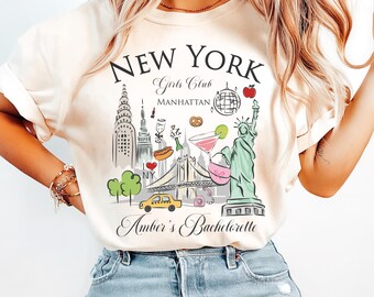 花嫁Tシャツ、ニューヨーク独身パーティー、ニューヨーク女子旅、バチェロレッテパーティー、カスタムニューヨークパーティーシャツ、ニューヨークバチェロレッテクラブシャツ、ブライズメイドギフト