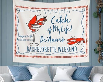 Hummer Bachelorette Tapisserie: Fischer Thema Party Dekor