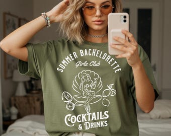 Beach Bachelorette Tee: Oceans, Beaches & Cocktails - Bride Squad Shirt