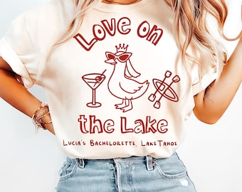 Love on the Lake Bachelorette Party Comfort Colors Shirt: Martini Girl Trip