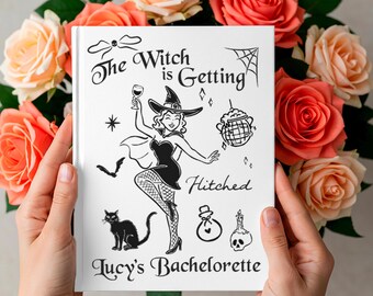 Retro Witch Bachelorette Gästebuch: Halloween Bridal Shower Scrapbook