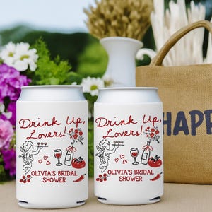 That&#39;s Amore Can Coolers, Personalized Bachelorette Can Sleeves, Custom Beach Coastal, Bachelorette Party Favors, That&#39;s Amore Can Holder
