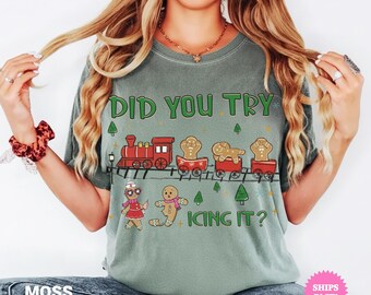 Try Icing It Nurse Christmas Comfort Colors Shirt, Funny Nurse Christmas Shirt, Gingerbread Nurse Tee, Nurse Holiday Shirt Gift, Xmas Outfit