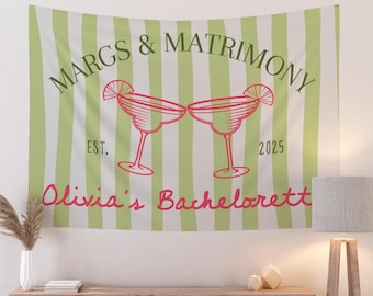 "Maßgeschneiderte Margas & Matrimony Bachelorette Girlande: ""Final Fiesta Backdrop""."