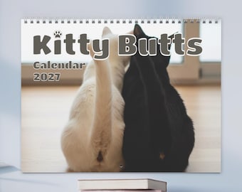 Katzengeschenke: Wandkalender mit Katzenpopos 2027, skurrile Geschenke, Wichtelgeschenk mit Katzenpopos, Scherzartikel, Bürogeschenk, Wichtelgeschenk (Yankee Exchange)